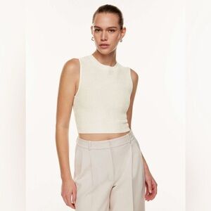 BABATON Sculpted Knit Top - Off-White